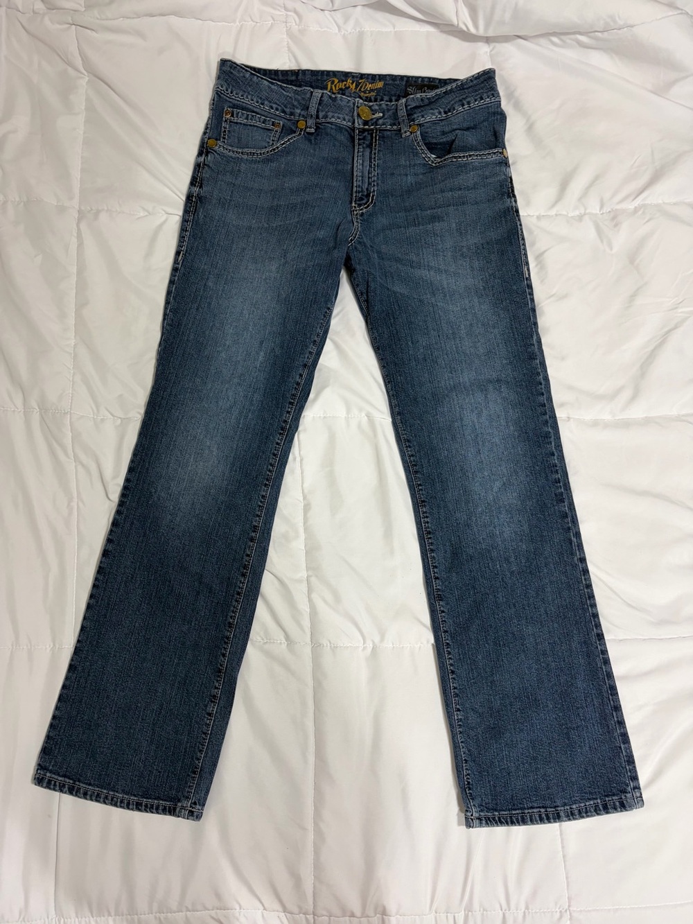 Wrangler Men's Medium Blue Bootcut Jeans